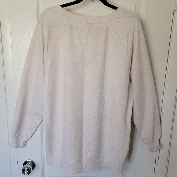 Wildfox Leopard Kiss Lips Oversized Sweatshirt Medium cream - Picture 7 of 8